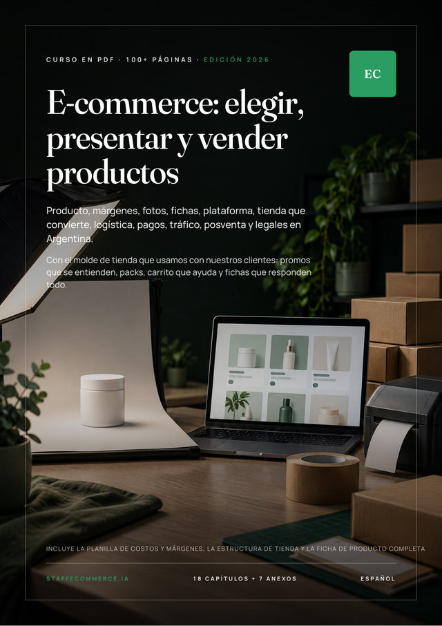 Tapa del curso E-commerce: elegir, presentar y vender productos