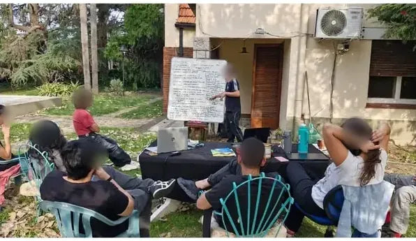 Clase al aire libre.