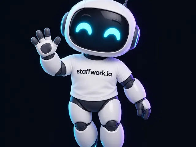 El robot de staff-ecommerce, personaje creado con IA
